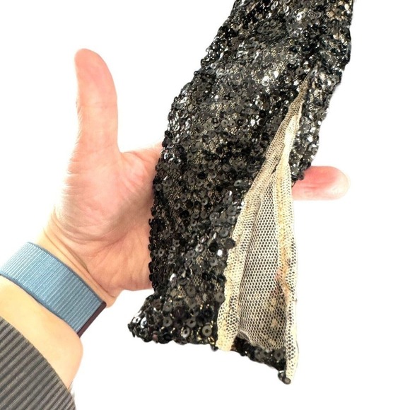 Michael Costello X Revolve Nadiya Top In Black Sequins Party Sexy Sz Small - Picture 4 of 12